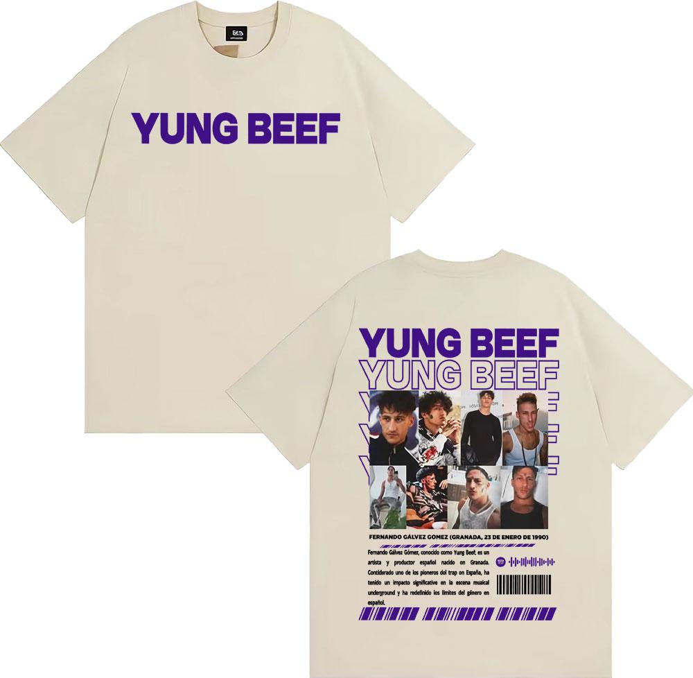 Rapper Yung Beef Album Tour Cover Merch Tshirts for Unisex Fashion Gothic Hip Hop T Shirt 100 Cotton Oversized Tshirt Streetwear