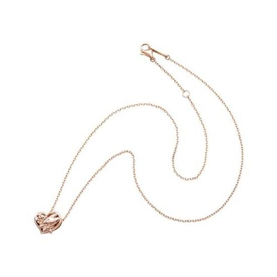 White Clover Maron Cream Womens Necklace Pendant Sanrio Characters Silver 925 Surgical Stainless Steel 316L Cubic Zirconia Heart Bear Pink Gold 40cm