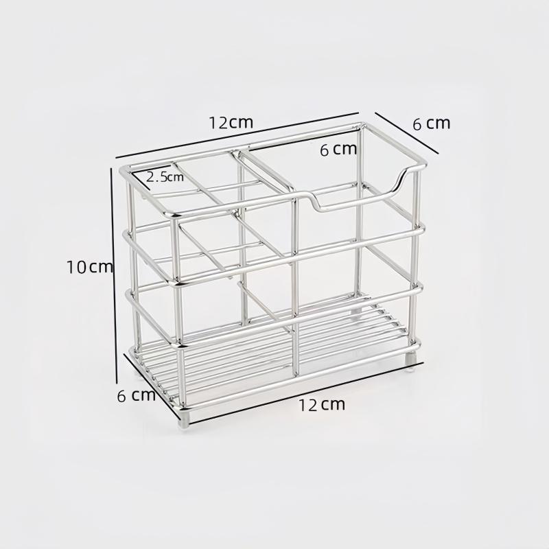 Stainless Steel Toothpaste Holder 5 Slots Toothbrush Holder for Bathroom Space-saving Bathroom Accessories Storage Box