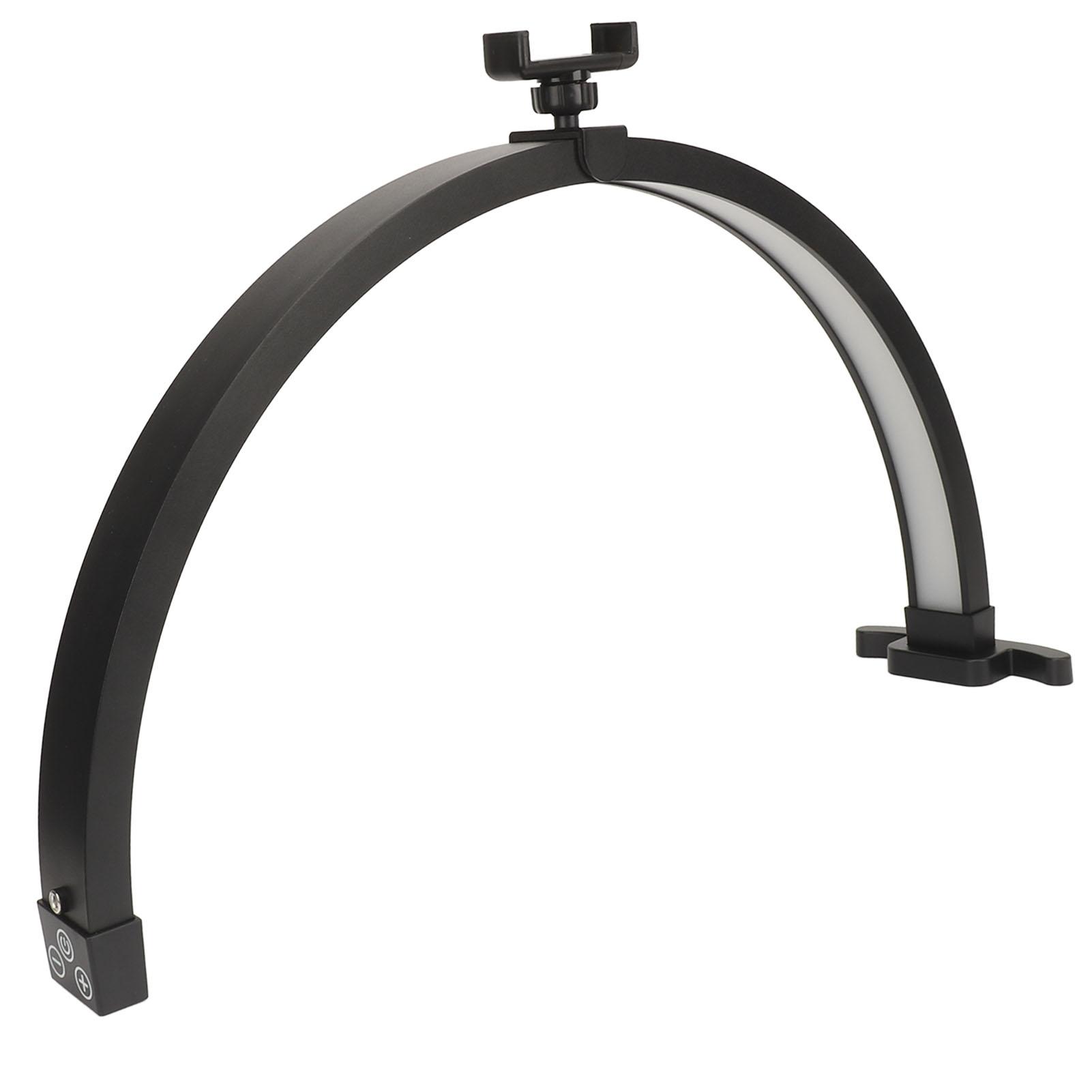 

Настольная лампа Half Moon 20 дюймов 20 Вт 1500 лм 3200 до 5600 К регулируемая яркость Half Moon Nail Light с зажимом для телефона EU PLUG