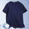 Camiseta Masculina Plus Size de Seda Gelada de Secagem Rápida - Manga Curta, Top de Verão para Fitness