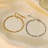 Stainless Steel Double-Layer Chain Bracelet For Women Simply Shiny Bracelet Korea Student Hand Accessories