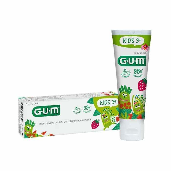 Toothpaste - Gum - Kids 2 To 6 Years - 50ml - Fluoridated - Strawberry Flavor - Paraben-free