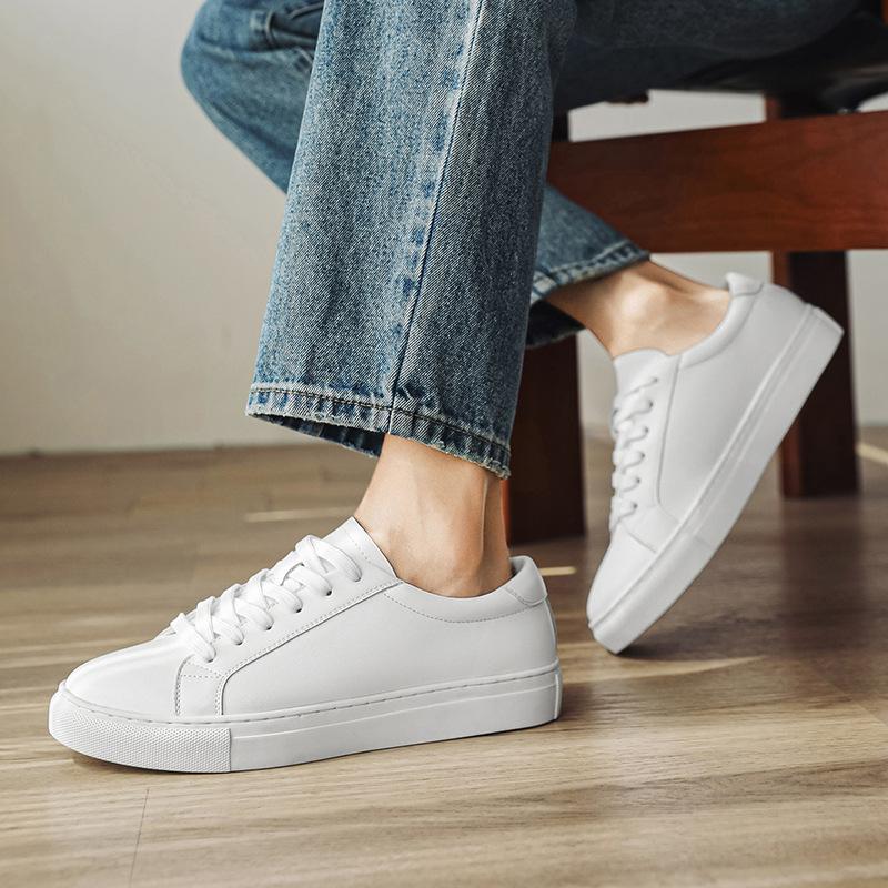 Extra large size men's shoes spring 2025 new trend board shoes British style color polishing casual shoes soft sole white shoes men