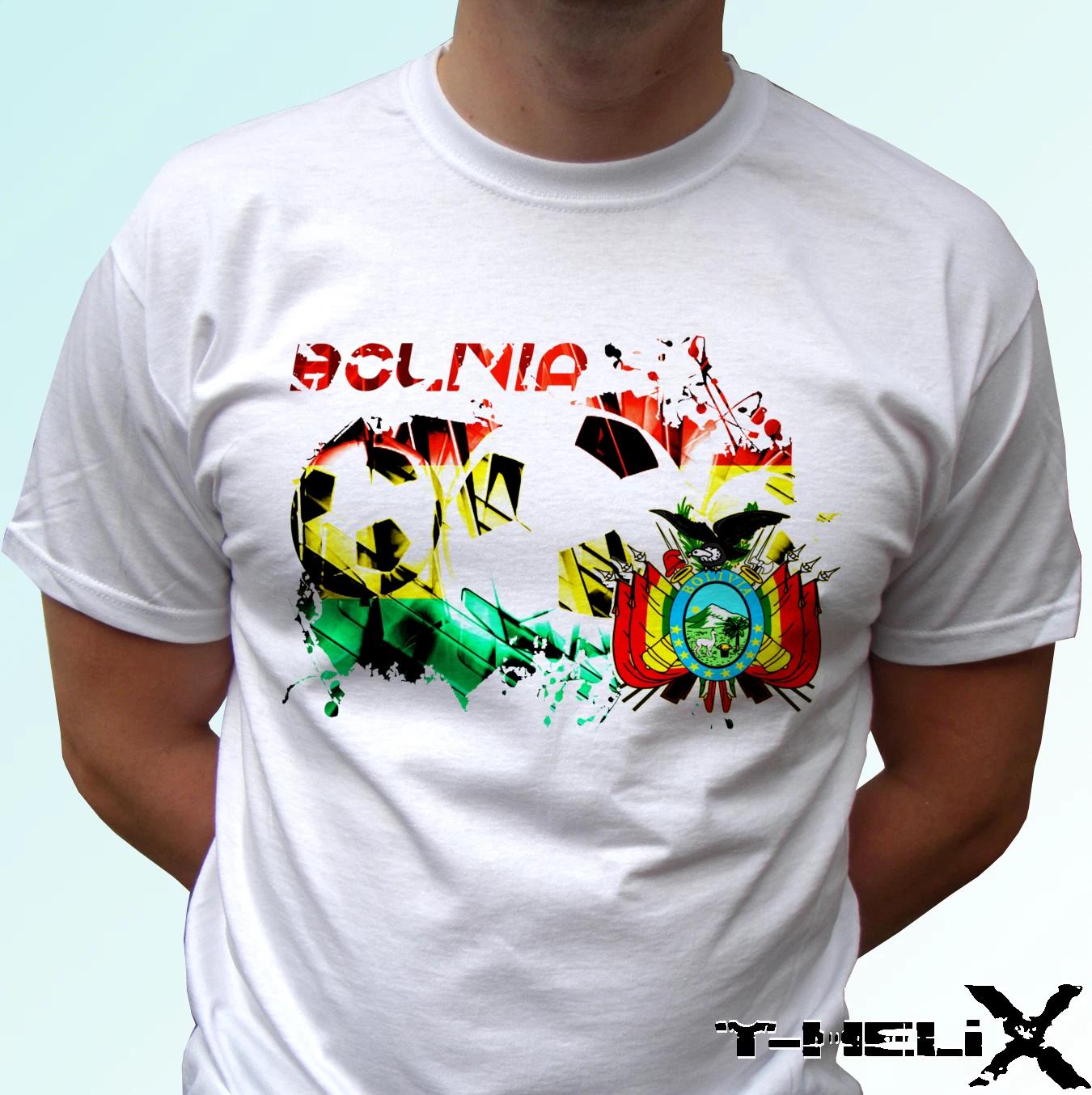 

Bolivia football flag - white kids boys T-Shirt top soccer tee - s s kids baby 100