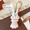 Cute Fabric Bunny Cartoon Pendant Cute Bag Charm Practical Handmade Fabric Key Chain For Car Rearview Mirror Backpack