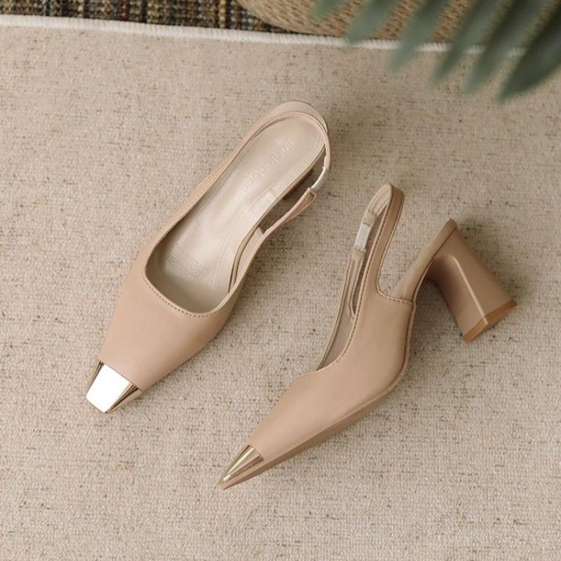 Fashion 2025 summer women's shoes street style pointed women's pumps fashion thin high heels elegant prom ladies sandals shoes