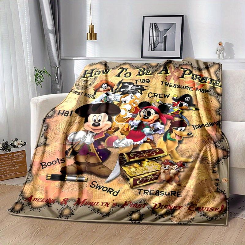 1pc, Mickey and Minnie (13) Home Decor Blanket: A Cozy Flannel Throw for Bedroom, Living Room, Travel, Camping, Car