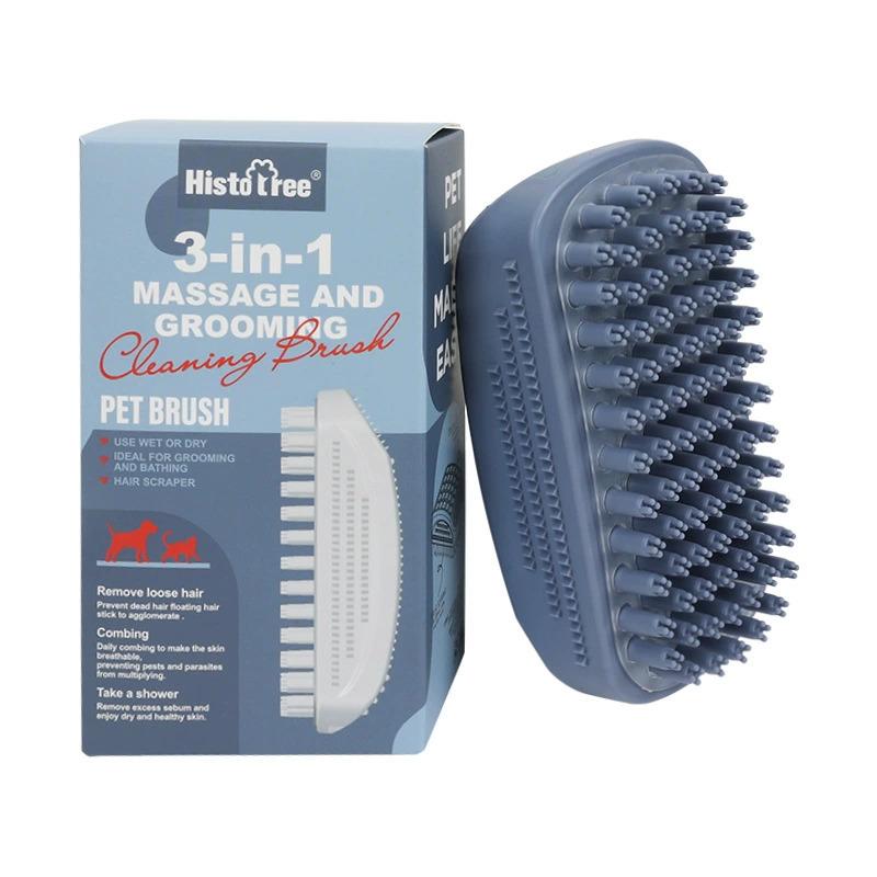 Pet Bath Brush Cat Floating Hair Remover Dog Bath Massage Comb Soft Material Hair Grooming Device Pet Obedient Bath Tool