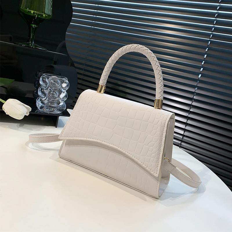 Retro Women Bag Kabelka přes rameno Western Style Korejská verze Krokodýlí vzor Malá čtvercová taška Módní a jednoduchá Crossbody kabelka
