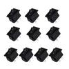 10Pcs 12V Round Rocker Switch AC 6A/250V For Car Boat Automotive RV Black With Pre-soldered Wires Auto Car Truck Boat Round