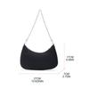 Stilvolle Achseltaschen für Damen Unifarbene Umhängetaschen Damen mit Kettenriemen Einkaufs-Date-Tasche Einfache Handtaschen
