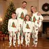 Christmas Print Neck Top and Jogger Pants Set Casual Two Piece Outfit for Holiday Loungewear