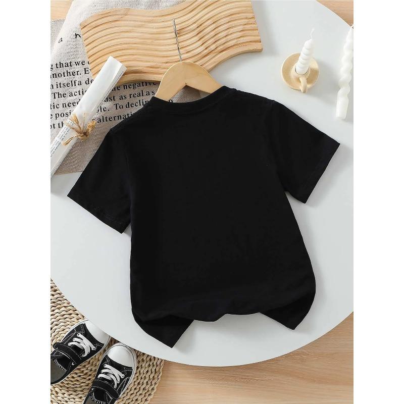 European sizes little boys Short Sleeve T-Shirt Soft & Comfortable Everyday Top, Suitable for home, outdoor, and sports activities