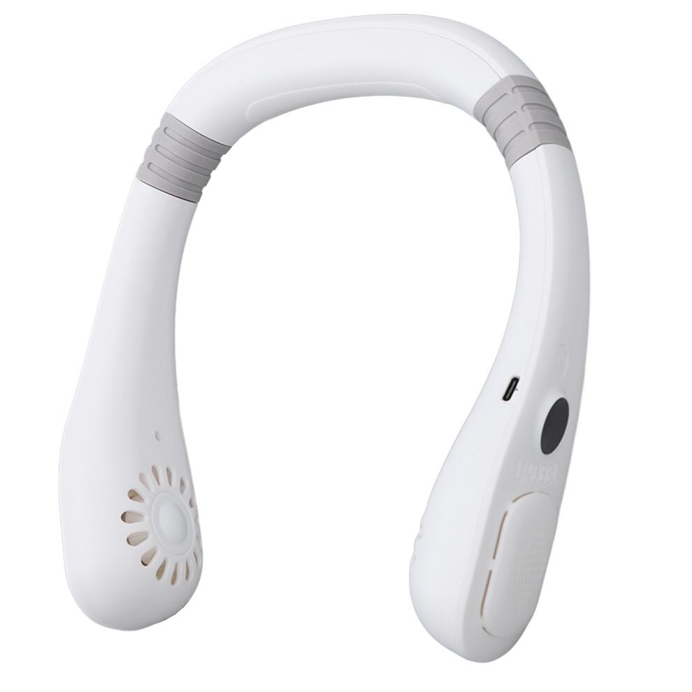 Low Noise Design Portable Neck Fan, Ergonomic Design For Comfortable Wear, Rechargeable Battery Quick Charge Technology, Cooling Plate Instant Relief