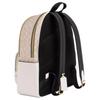 Coach Gericht 33 Logo Doppelreißverschluss Beschichtetes Canvas und Leder Rucksack Großer Damenrucksack Beige CZ175-IMXDM