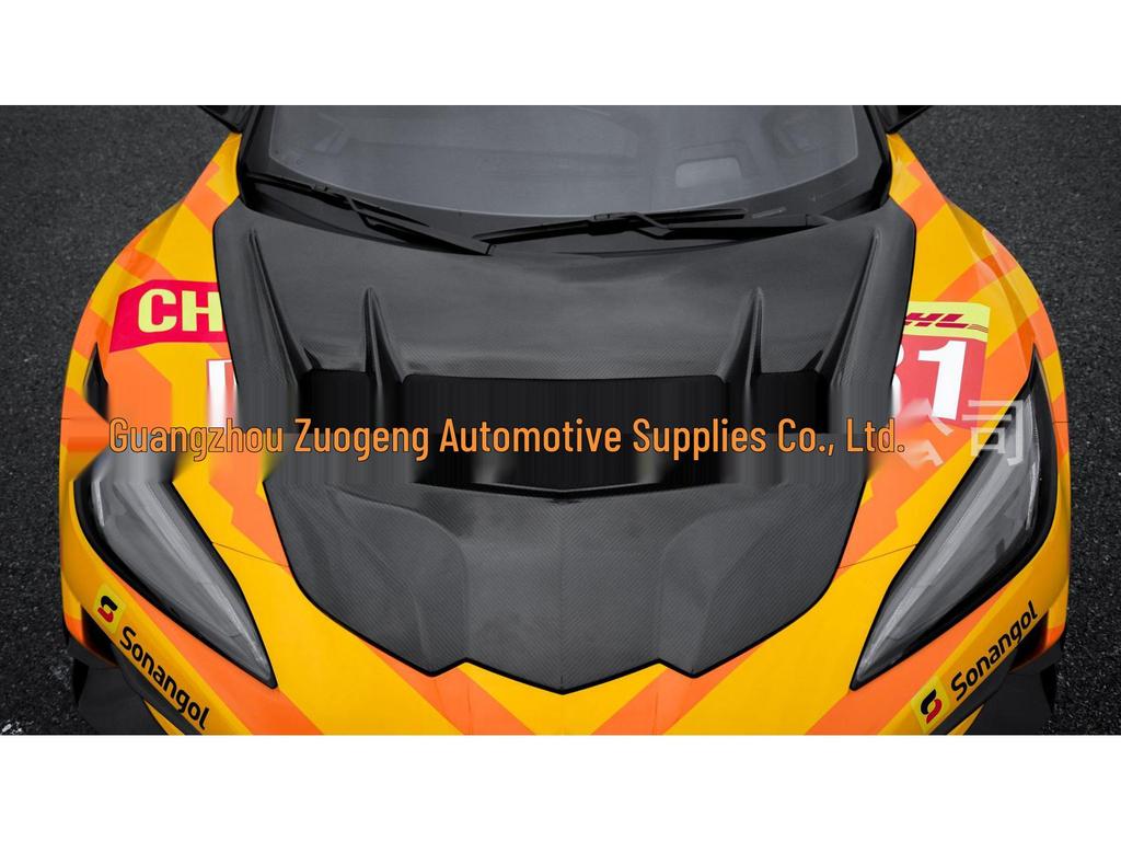 Chevrolet Corvette C8 Carbon Fiber Engine Hood Kit