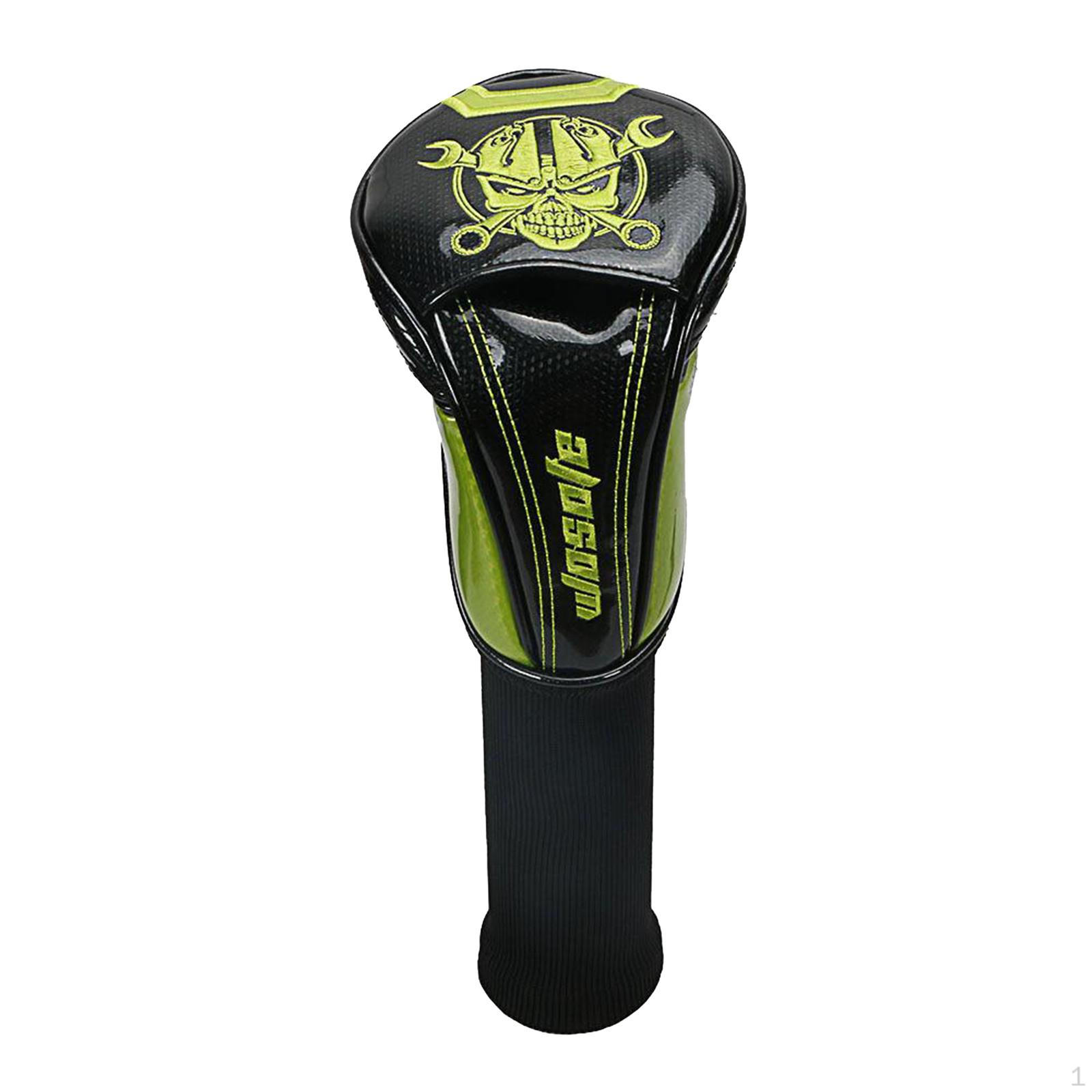 

Durable Golf Driver Headcover PU Leather UT Head Green No.1