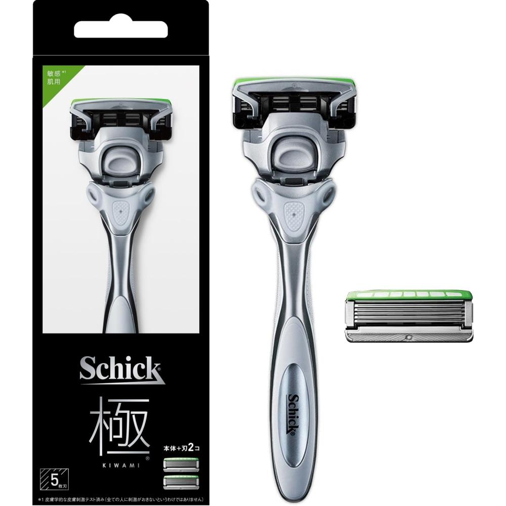 Schick Kiwami Sensitive Skin Razor 5 Blades Holder  With Blade + 1 Replacement