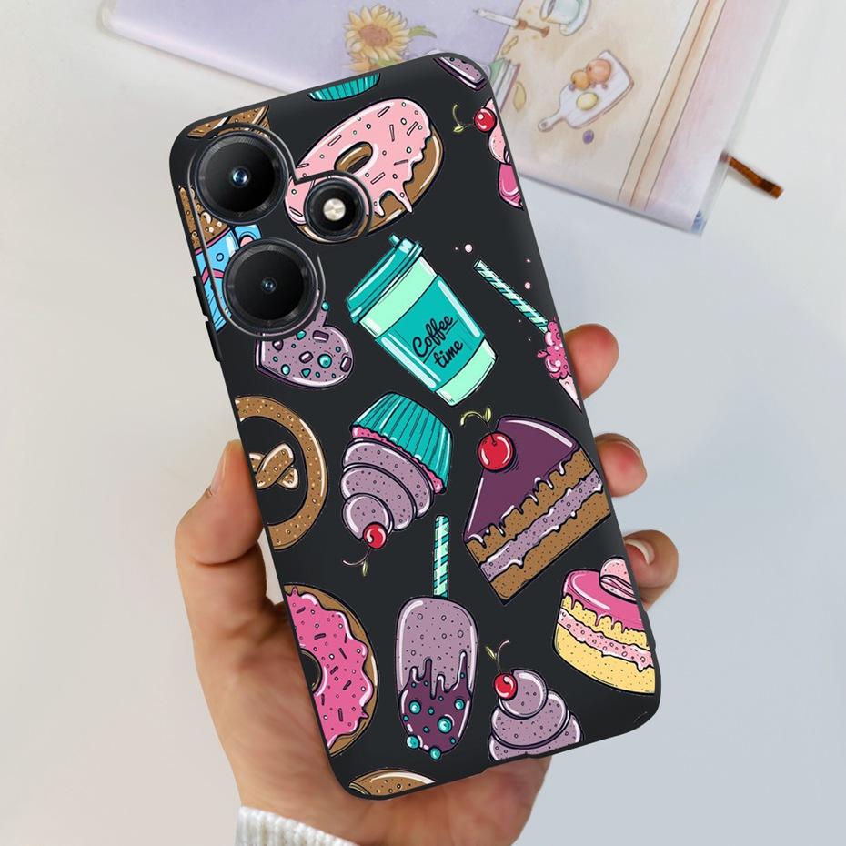 For Infinix Hot 30i 30 Play NFC Phone Case Beautiful Butterfly Flower Painted Soft Silicon Cases For Infinix Hot30 30Play Hot30i