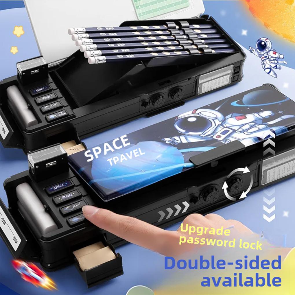 Large Capacity Pencil Case Double Password Convenient Storage For Office Pencil Case For Office