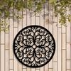 1pc Vintage Rustic Farmhouse Metal Wall Art Medallion Scroll Design for Living Room Bedroom Indoor Decor