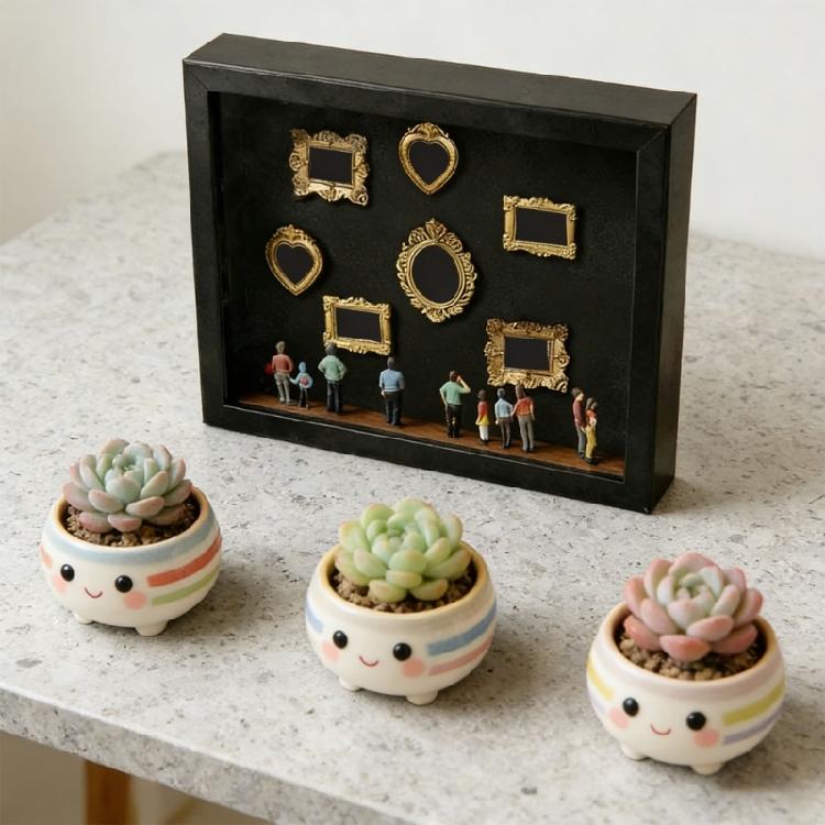 Unique Family Memory Photo Box Set Miniature Museums Photo Frame with Decorative Type