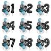 9pcs Race Car Balloons Set Checkered Balloon Blue Black Latex Balloon Boy One Happy 1st 2nd Vintage Two Fast Theme Party Decor