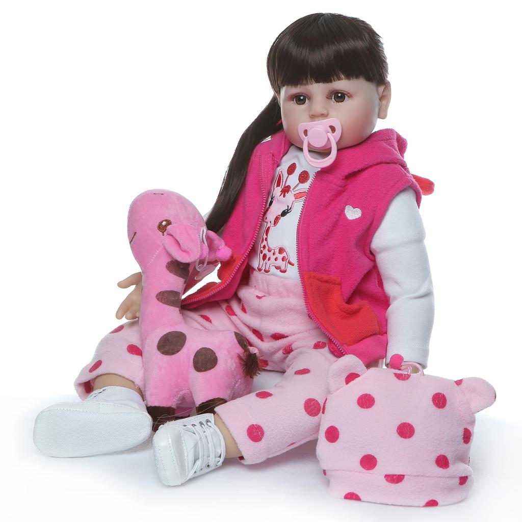 

Кукла Bebes Reborn 48 см, мягкие силиконовые куклы Reborn для малышей с одеждой None