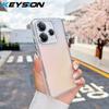 KEYSION Fashion Laser Gradient Colorful Phone Case for Redmi Note 14 4G 5G TPU+PC Shockproof Back Cover for Redmi Note 14