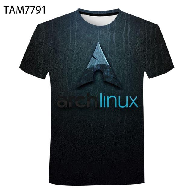 Letní mužská a ženská košile 3DT Sex Streetwear hip-hop s krátkým rukávem Amoled Terminal Top Tričko pro Linux