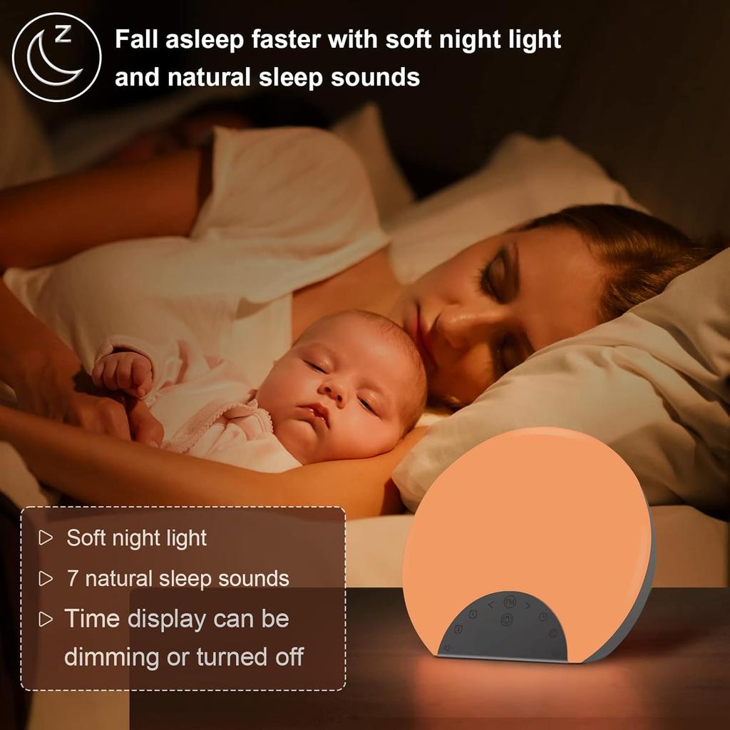 ANTDALIS Sunrise Alarm Clock Wake Up Light for Kids, Adults, Heavy Sleepers with Dual Alarms, Snooze, Sleep Aid with 7 Nature Sounds for Bedrooms