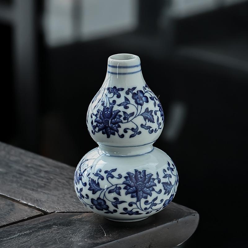 Китайская ваза для цветов для дома Винтажная сине-белая фарфоровая ваза Керамическая ваза для цветов Украшение Антикварная Традиционная