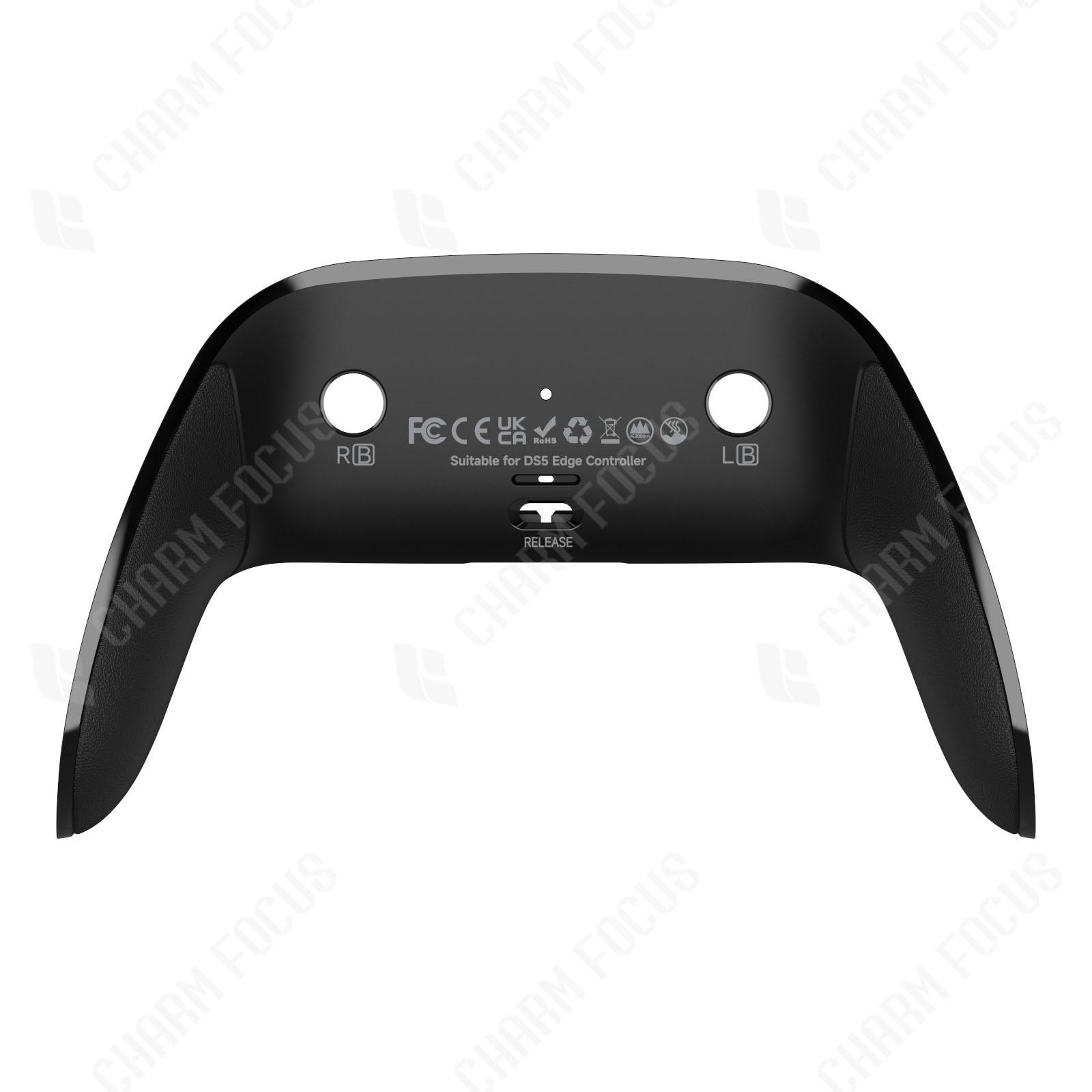 Coque arrière de remplacement multicolore pour manette de jeu PS5 Edge, Coque anti-glissement pour manette, Améliorant la protection et la prise en main de la coque noir