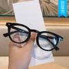 Round Shape Glasses Woman Fashion Trendy Blue Light Blocking Men Glasses Frame Rivets Decoration Glass for Women