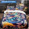 Vibrant Anime Characters 3pcs K-pop Music Group Bedding set,Ideal for Bedroom, Dormitory,Including Duvet Cover And 2pcs Pillowcases,Fan Gifts