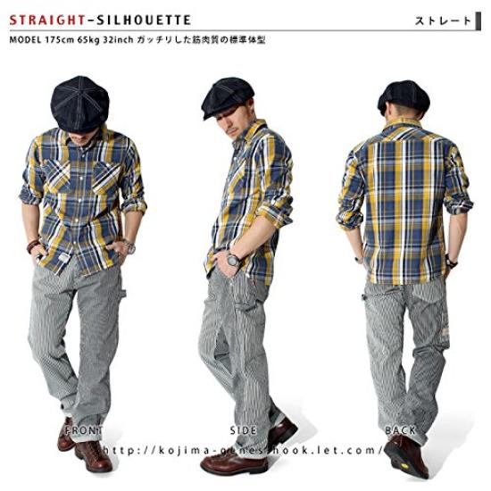 Kojima Jeans Hickory Work Size 32 Men's Multi-Stripe Pants,