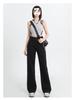 2025 Spring/Summer Women's White High-Waist Wide-Leg Floor-Length Jeans