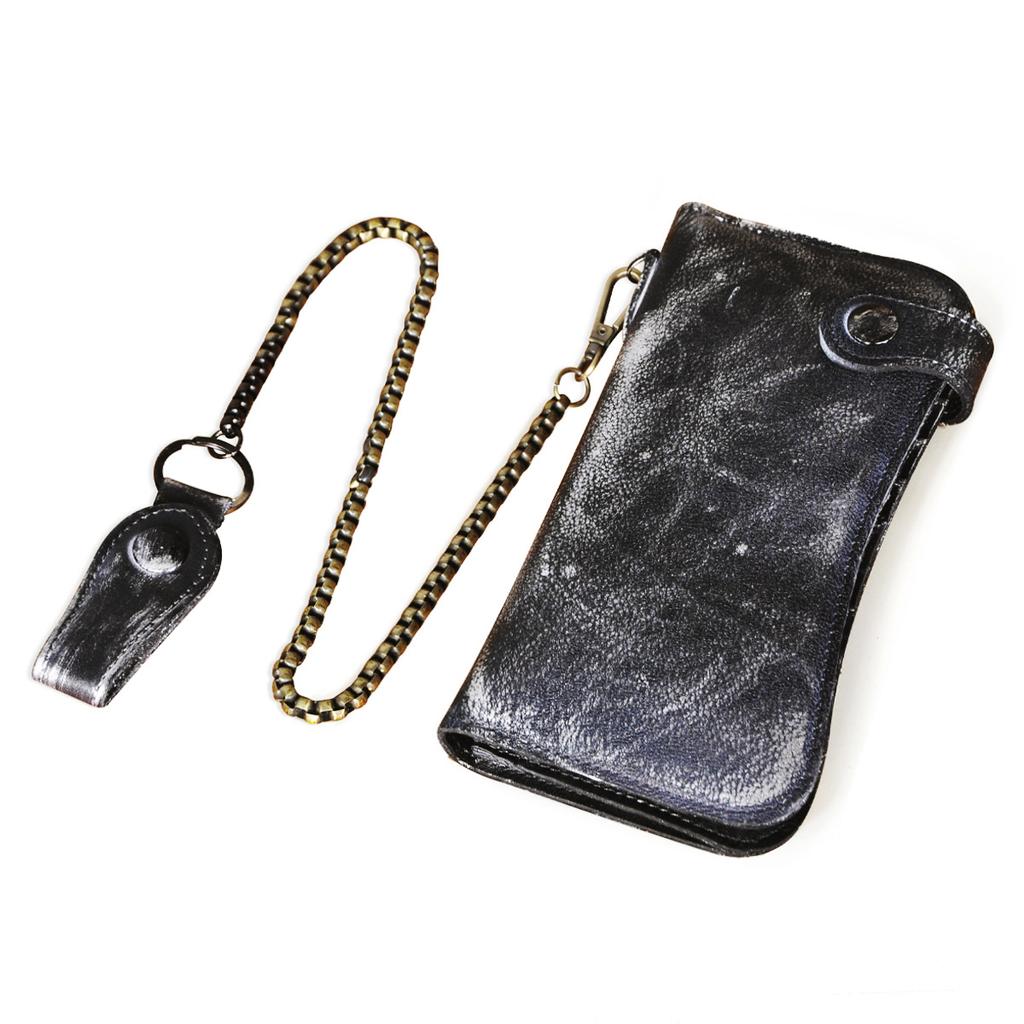 Echtes Leder Luxus berühmte Marke Dargon Emboss Fashion Scheckheft Kette Organizer Brieftasche lange Geldbörse Designer Clutch