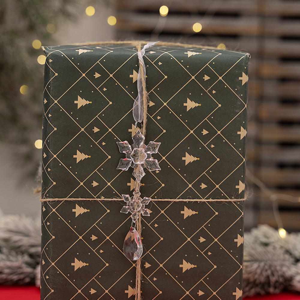 18pcs Crystal Christmas Ornaments  Icicle Ornaments With Drop Pendants Acrylic Snowflake For Christmas New Year Party Decoration