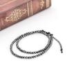 Hematite Magnetic Necklace for Stainless with String Tag [Barzaz] Women, Steel, 40cm, Black,