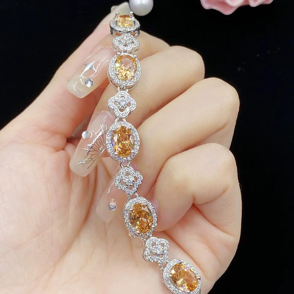 10mm Natural Yellow Citrine Quartz Clear Faceted Beads Bracelet for Women Men Wealth Healing Crystal Jewelry Beads AAAAA