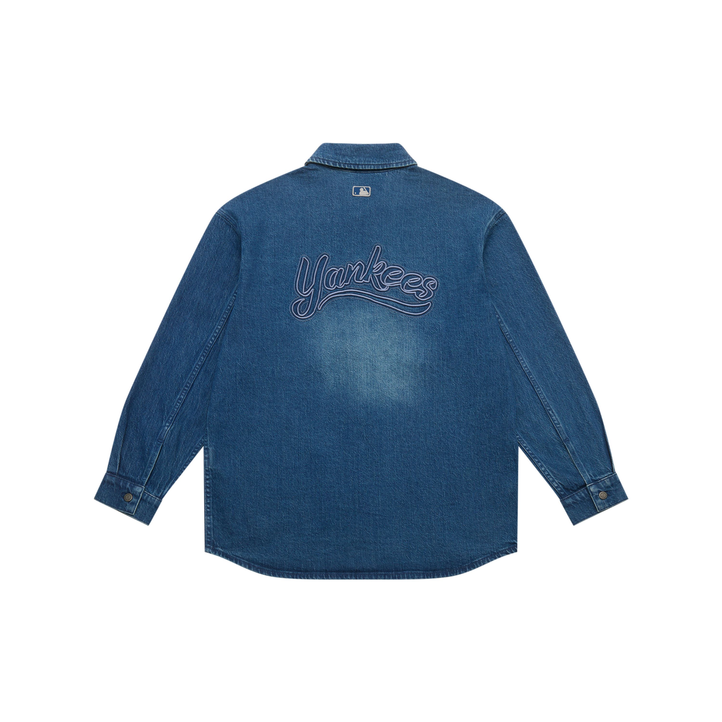 MLB Los Angeles Dodgers 25FW Mode Trendig Lässig Klassisch Vielseitig Bequem Locker Retro Knopf Langarmshirt Unisex Hemden 3ADRV0154-50INS XL blue