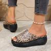 Fashion Leopard Women Slippers Flats Platform Fashion Sandals 2025 Trend New Summer Shoes Casual Beach Slingback Flip Flops Woman Slides