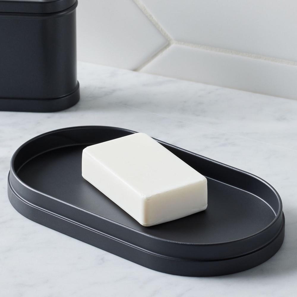 Durable Black Metal Accessory Tray Organizing Small Items In Bathroom Bedroom Office Chic Design Space-Saving Solution