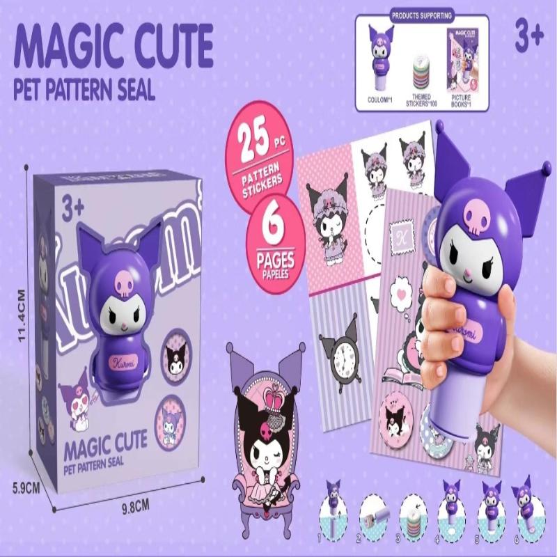 Cartoon Dinosaur Stamp Sticker Magic Waterproof Stickers Stamp Seal Sticker Teacher Stamp For Kindergarten Kids Montessori Toys