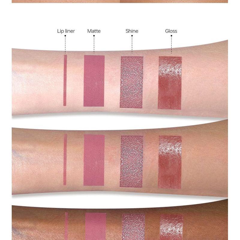 Pudaier - Matte & Pearlescent Liquid Lipstick Set - 6 Types