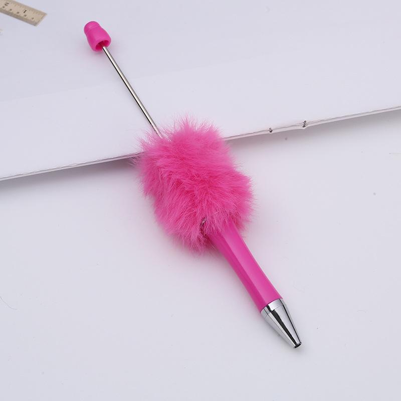 10Pcs Newest Colour Creative  Plush Ballpoint Pen Ballpoint Pen  DIY Ballpoint Pen Gift for Student Office Supplies