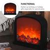 User Friendly Resin Fireplaces Decors Night Light With Warm LED Glowing Handcrafted Retro Home Accent
