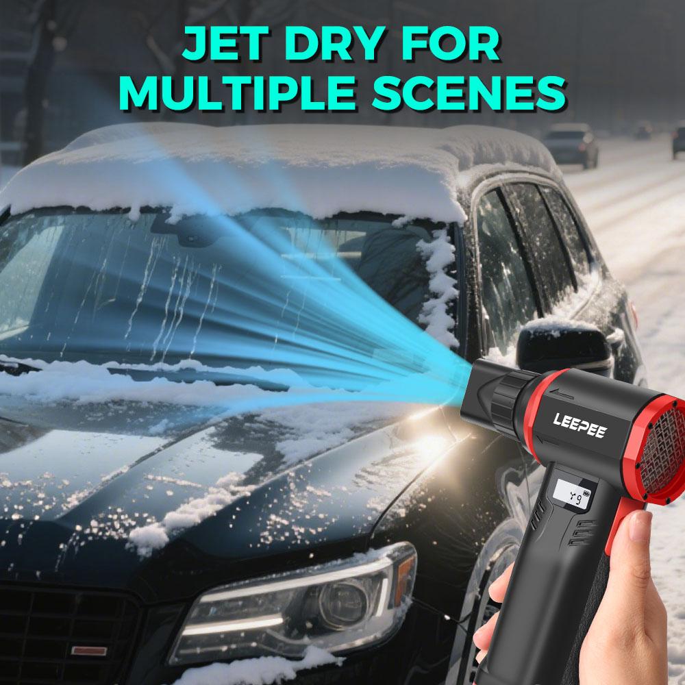 2025 600000RPM Violent Fan High Speed 9 Gears Speed Adjustable Cleaning Blower Tools Powerful Air Blower Type-C Charging Handheld Turbo Jet Fan